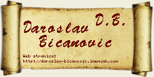 Daroslav Bicanović vizit kartica